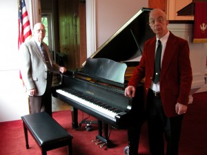 Bob Goss and Kerry Chandler with the Yamaha Grand Piano.